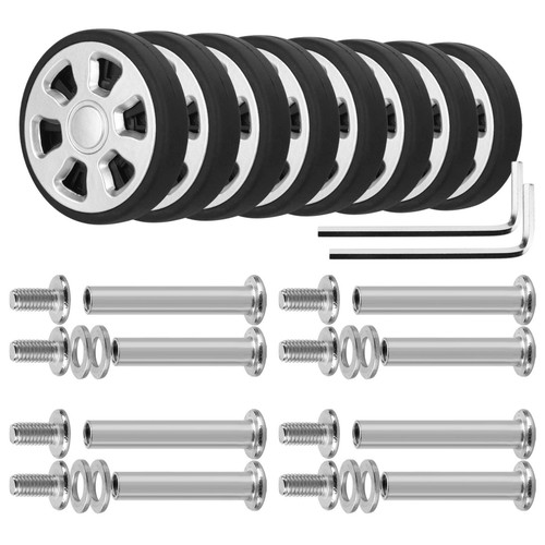 8pcs silver luggage wheel - 4/8pcs,